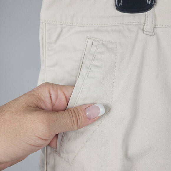 J. Jill Live-in Chino Cream Cotton Blend Straight Leg Pants Size 16 - Picture 3 of 10